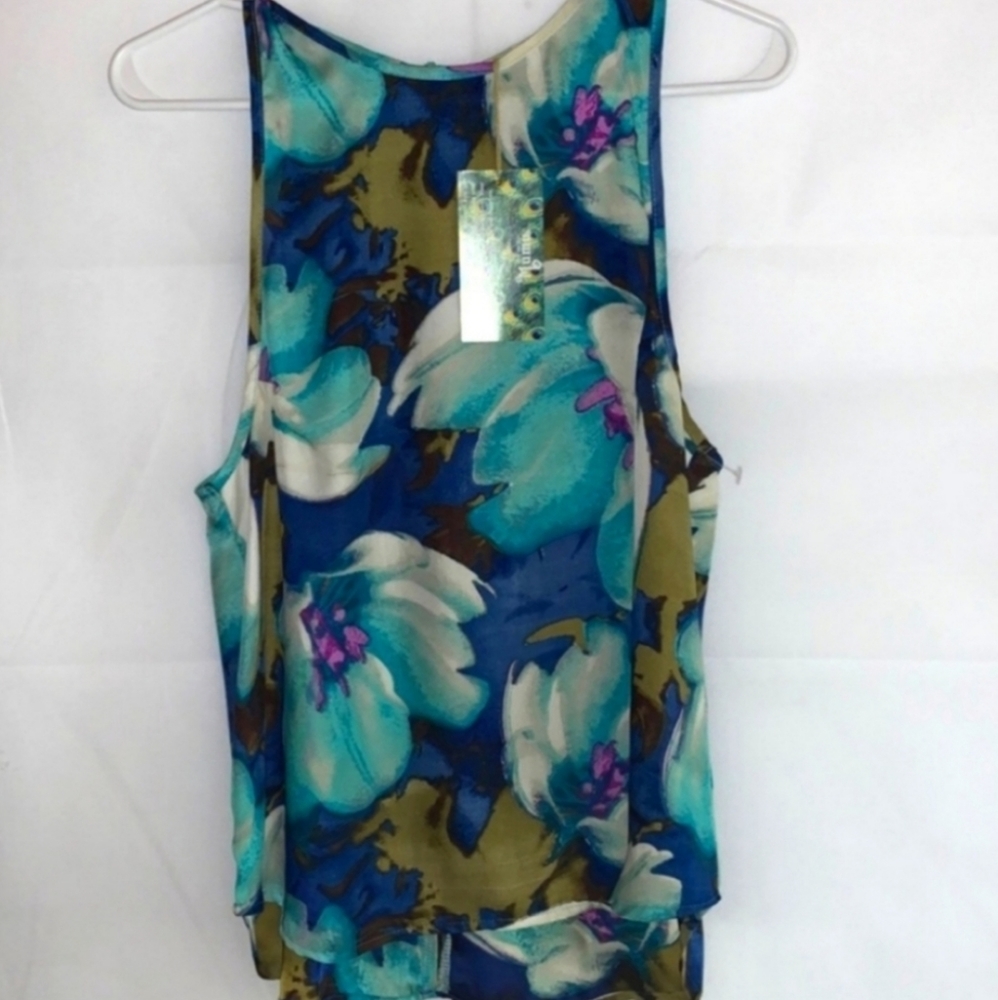 Show Me Your Mumu She Loves You Floral Sleeveless Blouse, Size Large